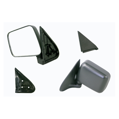 Door mirror for Holden Rodeo TF 01/1997-02/2003 Manual Black-LEFT