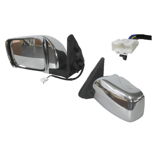 Nissan Patrol GU 12/1997-05/2015 Manual Door Mirror Chrome Passenger Side